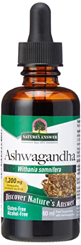 Nature's Answer Ashwagandha Root | Herbal Supplement Maintain Healthy Immune Function | Supports Body Against Stress | Gluten-Free, Alcohol-Free & Vegan 2oz