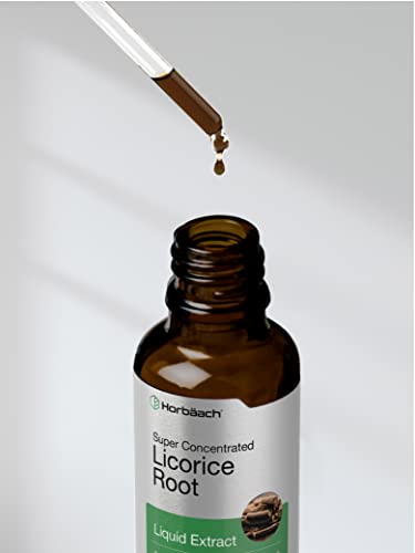 Licorice Root Extract | 2 fl oz | Alcohol Free Tincture | Vegetarian, Non-GMO, Gluten Free Liquid | by Horbaach
